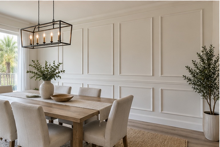 Picture frame molding accent wall inspiration